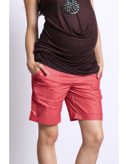 Шорты для беременных и родивших Mothers en Vogue Boardwalk длинные, маковый