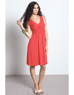 Платье для кормящих и беременных "Wrap Dress" без рукава, Nectarine
