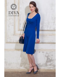 Платье для кормящих и беременных Diva Nursingwear Alba дл.рукав, цвет Azzurro