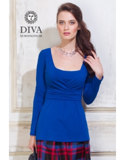 Топ для кормящих и беременных Diva Nursingwear Alba дл.рукав, Azzurro