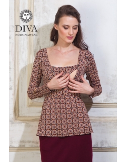 Топ для кормящих и беременных Diva Nursingwear Alba, принт Sole