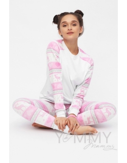 Комплект для дома экрю с принтом олени