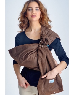 Слинг с кольцами Баюшка двуслойный, Джинс шоколадный