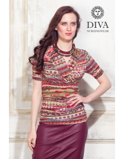 Топ для кормящих и беременных Diva Nursingwear Lucia, принт Etna