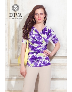 Топ для кормящих и беременных Diva Nursingwear Lucia, принт Iris