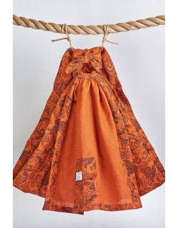 Слинг с кольцами Баюшка однослойный, Терракотовый павлин