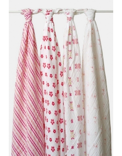 Aden&Anais набор 4 больших муслиновых пеленок, Princess Posie