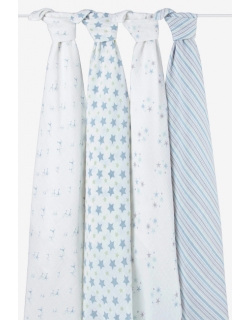 Муслиновые пеленки для новорожденных Aden&Anais, большие, набор 4 Prince Charming