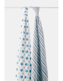 Aden&Anais набор 2 больших муслиновых пеленок, Prince Charming (принц)