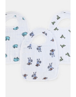 Слюнявчик Aden&Anais, набор из 3 штук, Jungle Jam (джунгли)