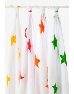 Муслиновые пеленки для новорожденных Aden&Anais, большие, набор 4, Super Star