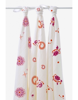 Бамбуковые пеленки для новорожденных Aden&Anais большие, набор 3, Pyara