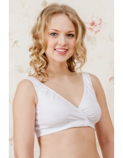 Бюстгальтер-топ для кормления и сна белый