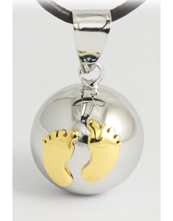 Мексиканский бола серебряный с золотыми ножками