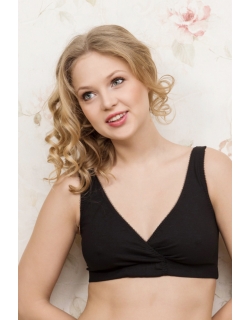 Бюстгальтер-топ для кормления и сна черный