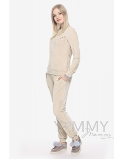 Костюм велюровый «хамелеон» светло-бежевый