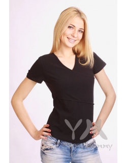Футболка для кормящих и беременных, цвет черный