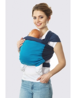 Слинг-шарф трикотажный Fusion, синий-голубой