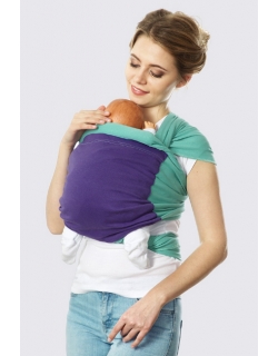 Слинг-шарф трикотажный Fusion, зеленый-синий