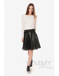 Юбка для беременных и родивших из ажурной экокожи