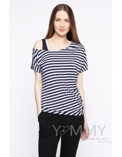 Блуза со спущенным плечом в комплекте с топом для кормящих и беременных