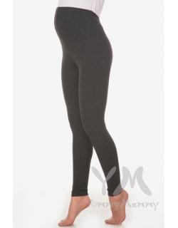 Лосины для беременных утепленные с начесом темно-серый меланж