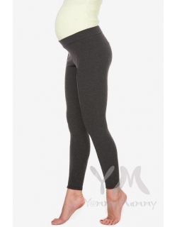 Леггинсы для беременных утепленные с начесом, темно-серый меланж