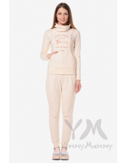 Брюки для беременных универсальные спортивные, экрю