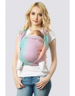 Слинг-шарф алмазного плетения, градация конфетти