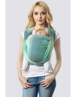 Слинг-шарф алмазного плетения, градация лагуна