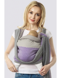 Слинг-шарф алмазного плетения, жемчужно-сиреневый