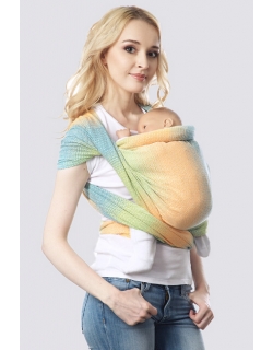 Слинг-шарф алмазного плетения, градация саванна