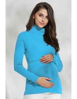 Водолазка для кормящих "Бирюза"