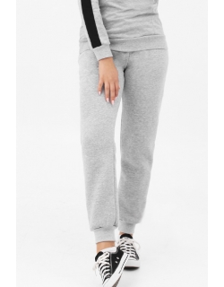 Брюки для беременных и родивших универсальные, с начесом серый меланж