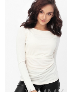 Лонгслив для кормящих и беременных, экрю