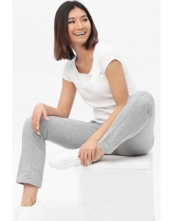 Брюки для беременных и родивших со стрелками, серый меланж