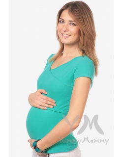 Футболка для кормящих и беременных, цвет ментоловый