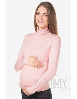 Водолазка для беременных и кормящих, цвет жемчужно-розовый