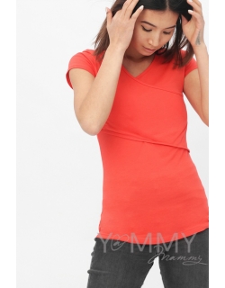 Футболка для кормящих и беременных, цвет алый