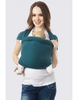 Слинг-шарф трикотажный, сине-зеленый