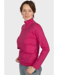 Водолазка для кормящих  "Малиновая"