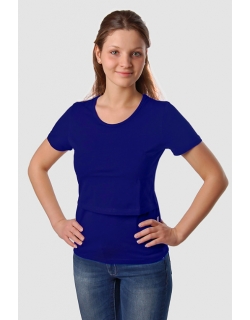 Футболка для кормящих "Синяя"