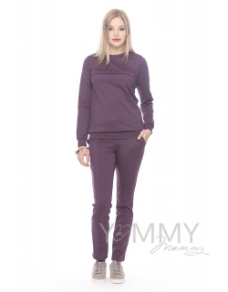 Костюм из плотной вискозы слива