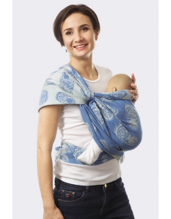 Слинг-шарф "Матрешка", голубой