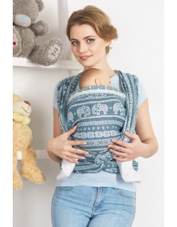 Слинг-шарф Слоны, серо-голубой