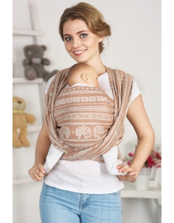 Слинг-шарф Слоны, бежевый