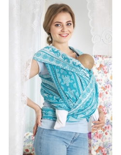 Слинг-шарф Ящерицы, бирюза
