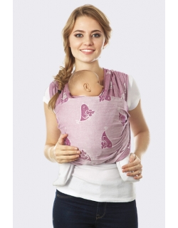 Слинг-шарф Птички, цикламен