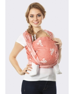 Слинг-шарф Птички, кармин