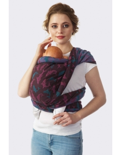 Слинг-шарф Акулы, коричнево-розовый